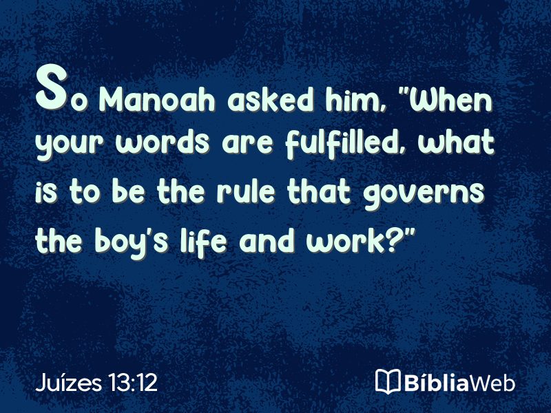 Juízes 13:12 em imagem para compartilhar