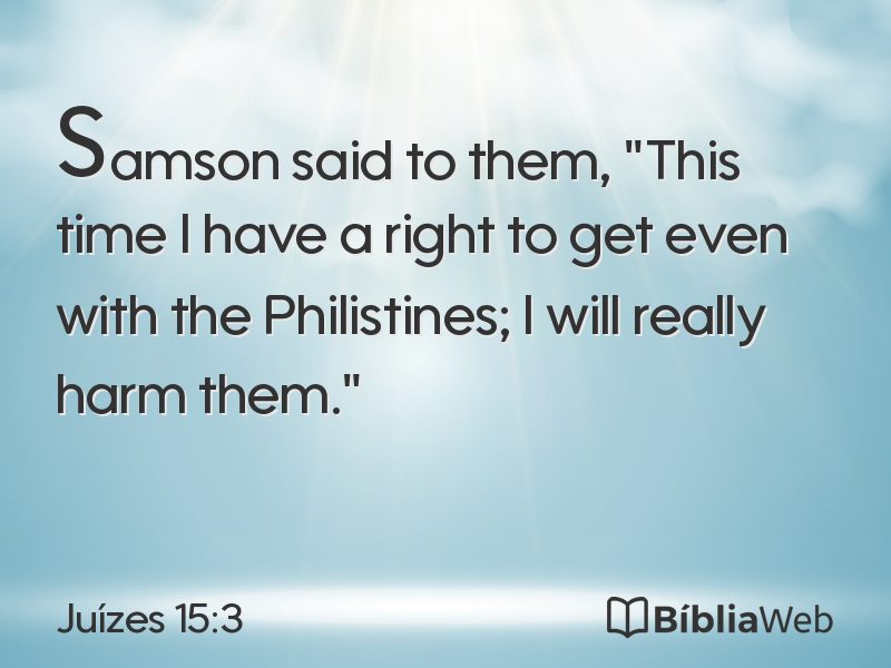 Juízes 15:3 em imagem para compartilhar
