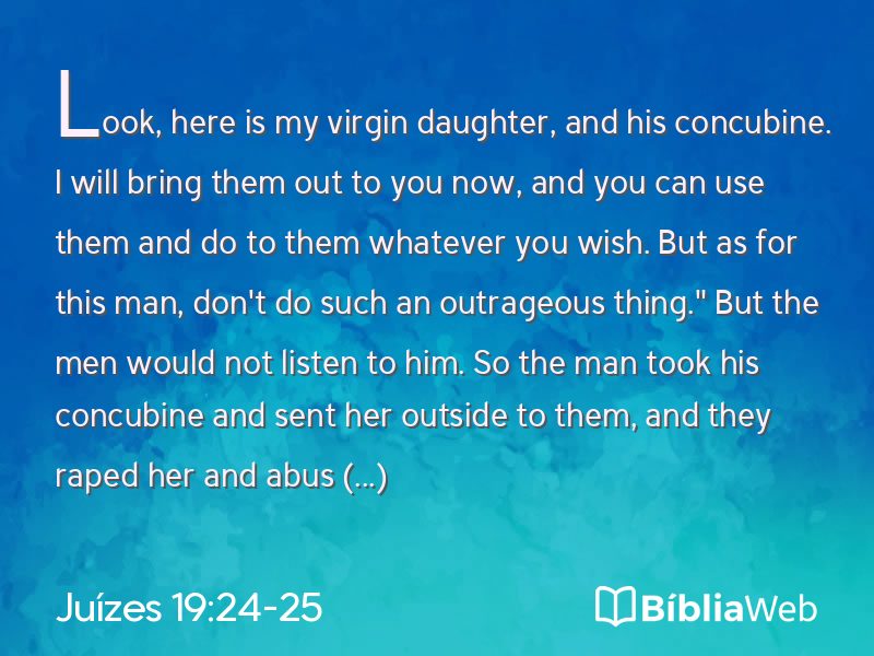 Juízes 19:24-25 em imagem para compartilhar