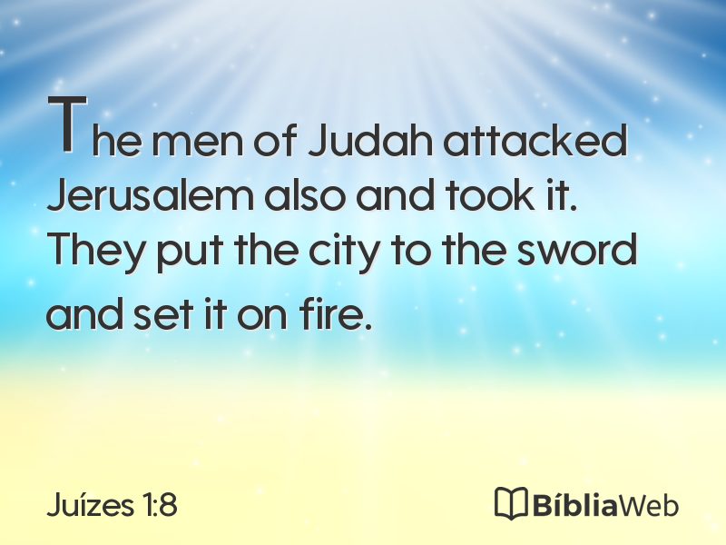 Juízes 1:8 em imagem para compartilhar