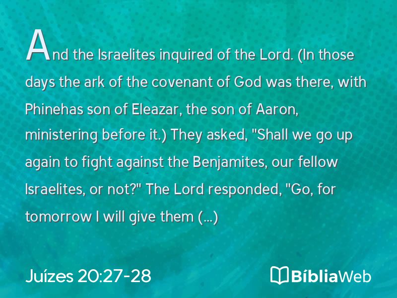 Juízes 20:27-28 em imagem para compartilhar