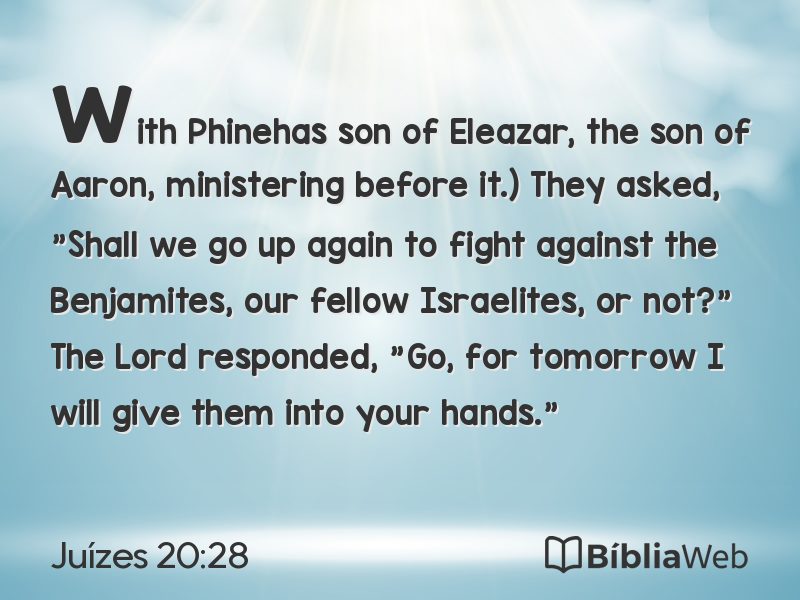 Juízes 20:28 em imagem para compartilhar