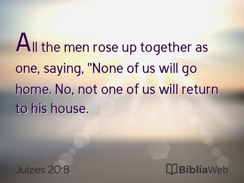 Juízes 20:8 em imagem para compartilhar