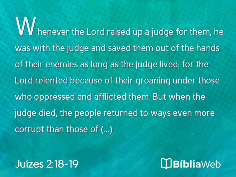 Juízes 2:18-19 em imagem para compartilhar