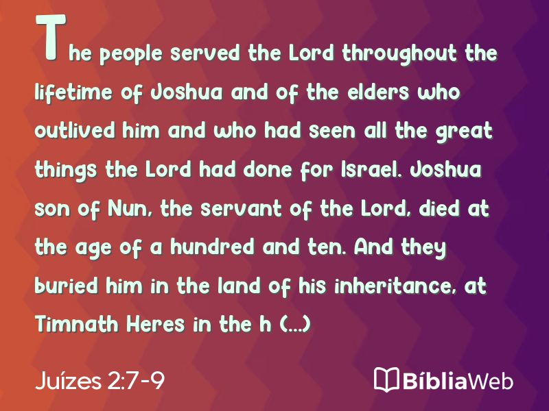Juízes 2:7-9 em imagem para compartilhar
