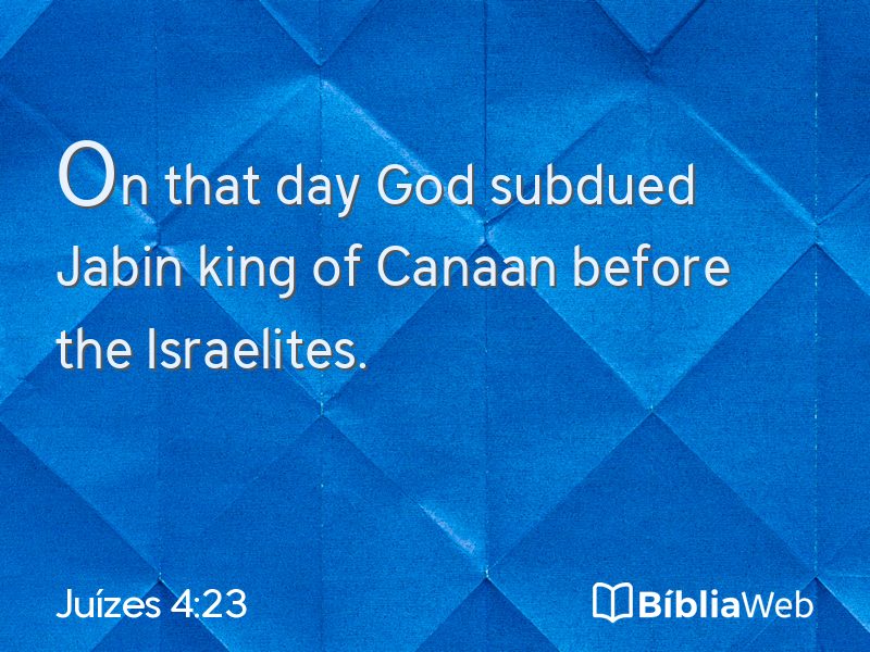 Juízes 4:23 em imagem para compartilhar