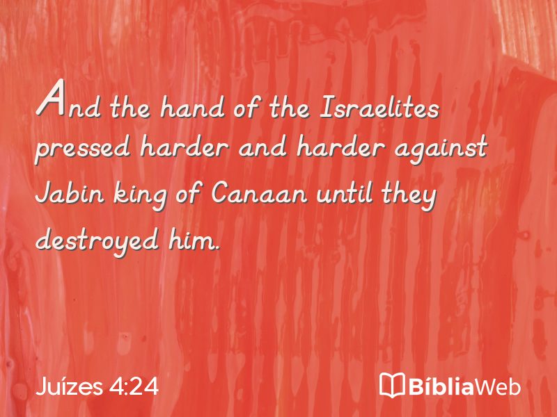 Juízes 4:24 em imagem para compartilhar