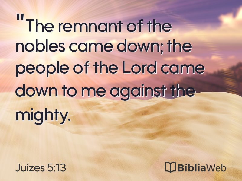 Juízes 5:13 em imagem para compartilhar
