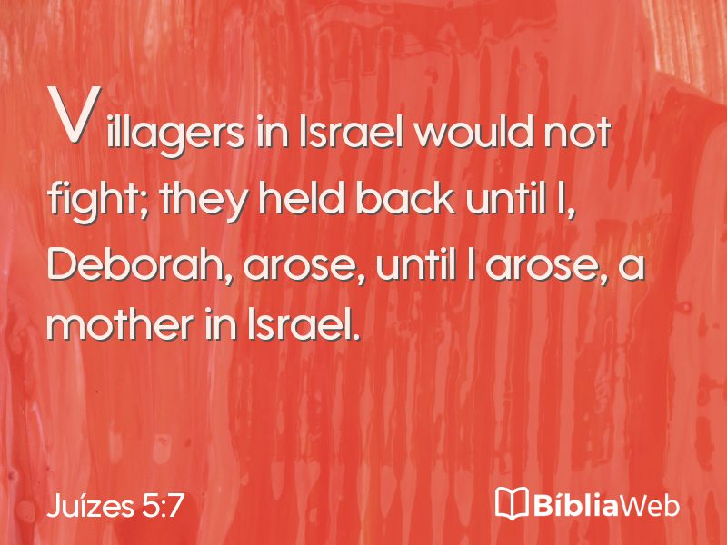 Juízes 5:7 em imagem para compartilhar
