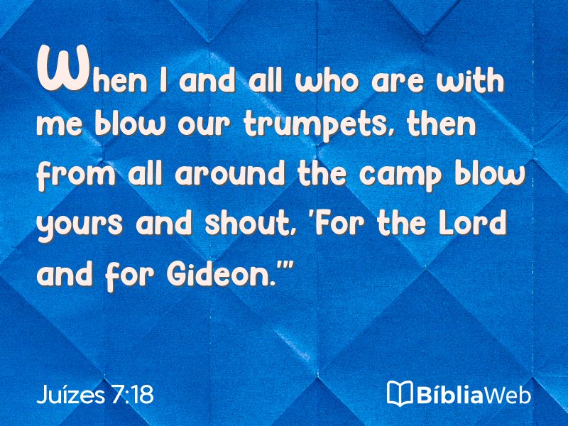Juízes 7:18 em imagem para compartilhar