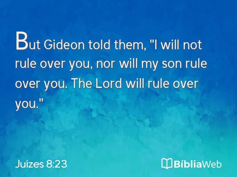 Juízes 8:23 em imagem para compartilhar