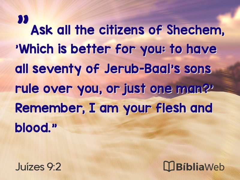 Juízes 9:2 em imagem para compartilhar