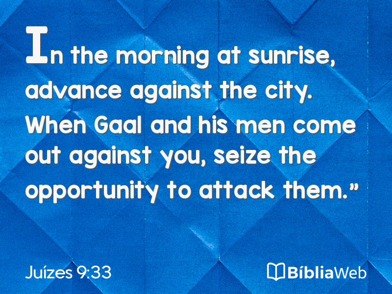 Juízes 9:33 em imagem para compartilhar