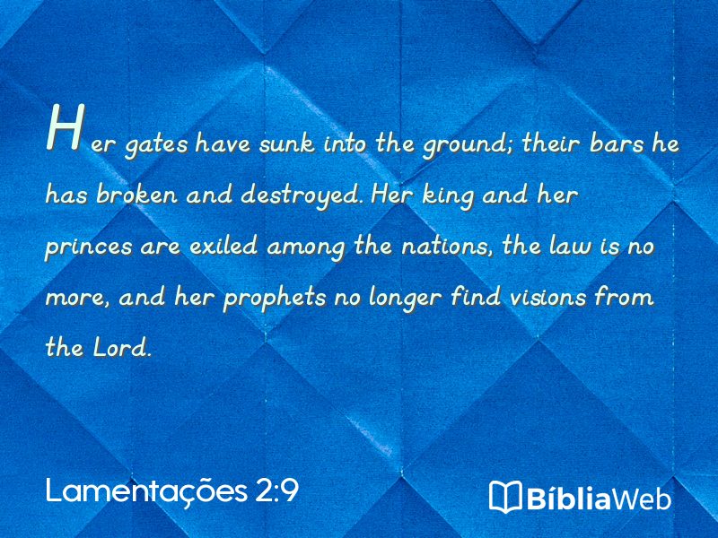 Lamentações 2:9 em imagem para compartilhar
