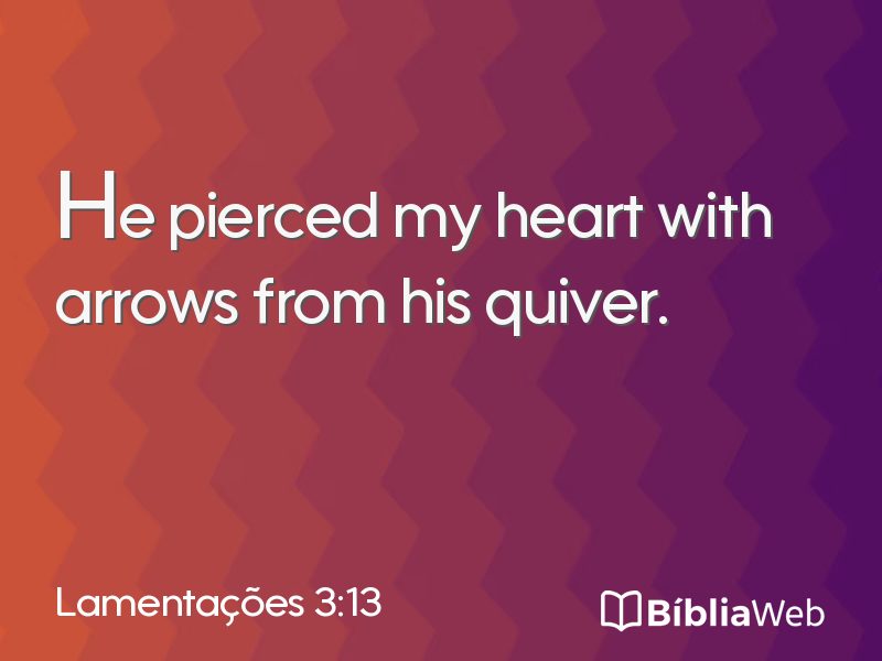 Lamentações 3:13 em imagem para compartilhar