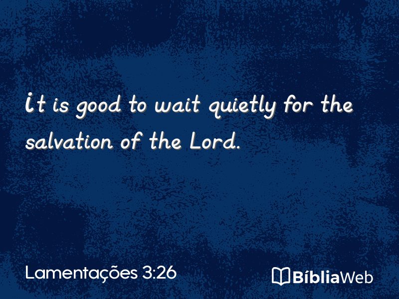 Lamentações 3:26 em imagem para compartilhar