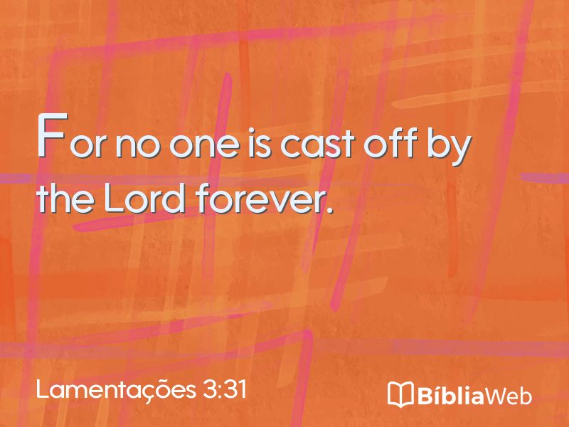 Lamentações 3:31 em imagem para compartilhar