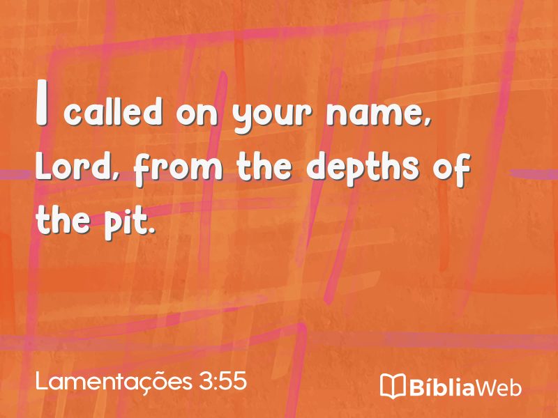 Lamentações 3:55 em imagem para compartilhar