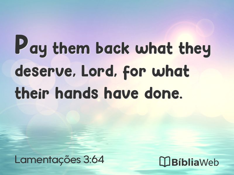 Lamentações 3:64 em imagem para compartilhar