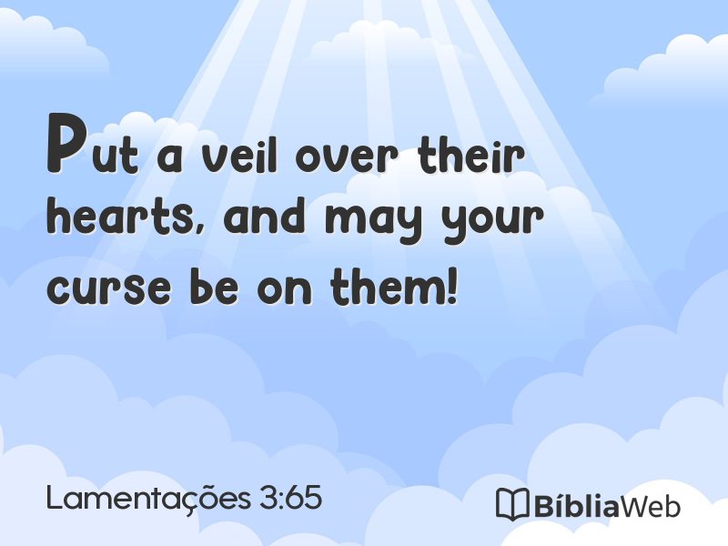 Lamentações 3:65 em imagem para compartilhar