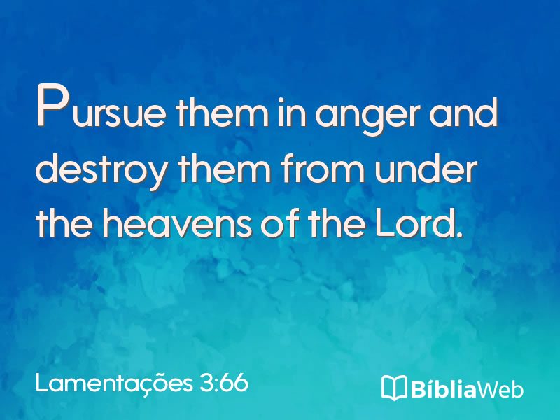 Lamentações 3:66 em imagem para compartilhar