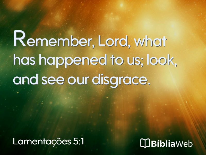 Lamentações 5:1 em imagem para compartilhar