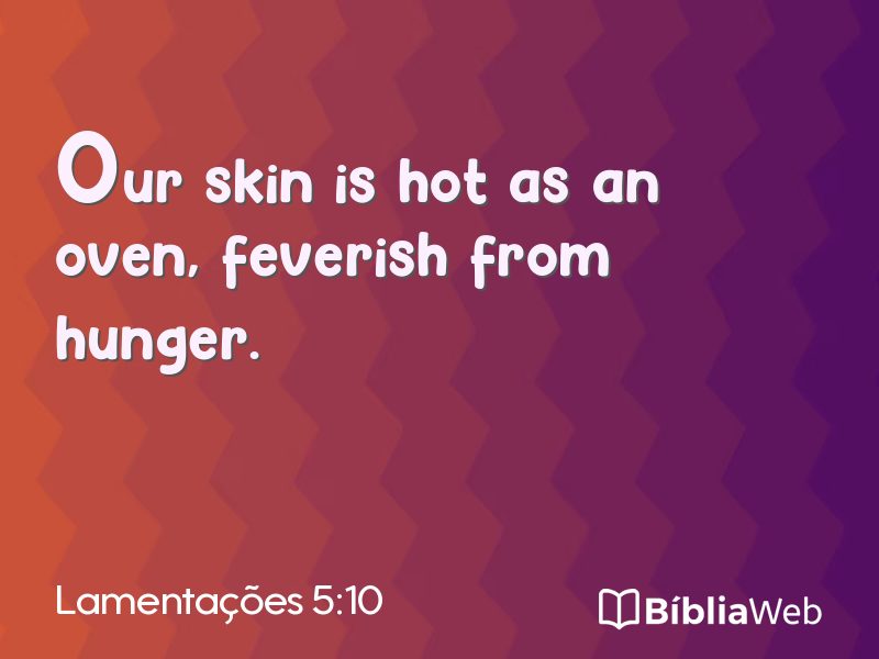 Lamentações 5:10 em imagem para compartilhar