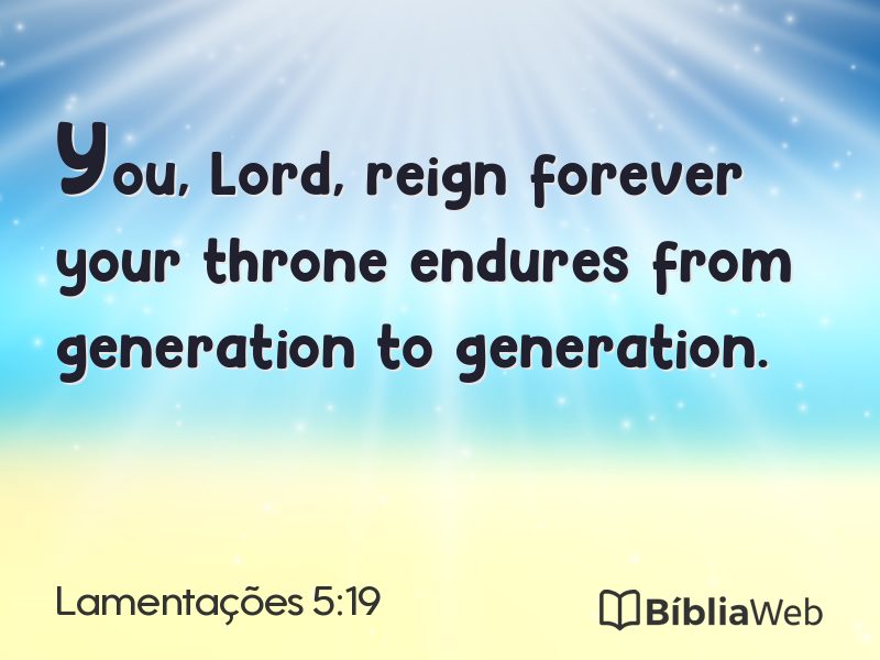 Lamentações 5:19 em imagem para compartilhar