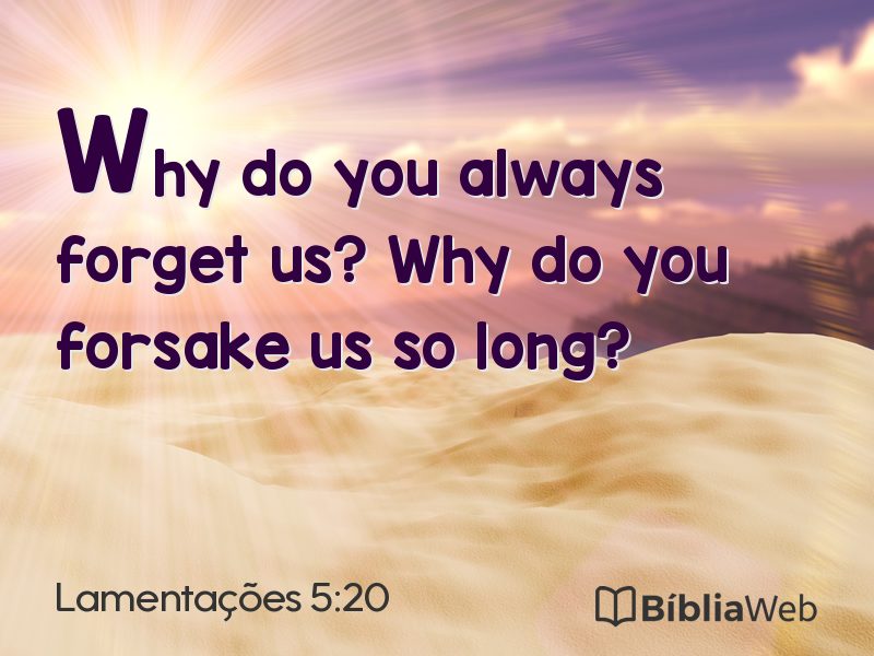 Lamentações 5:20 em imagem para compartilhar