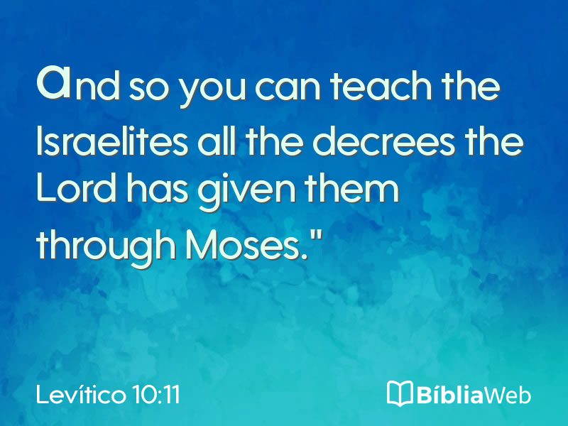 Levítico 10:11 em imagem para compartilhar