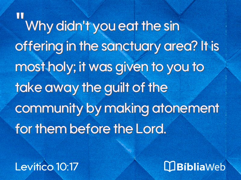 Levítico 10:17 em imagem para compartilhar