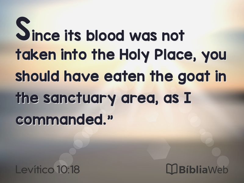 Levítico 10:18 em imagem para compartilhar