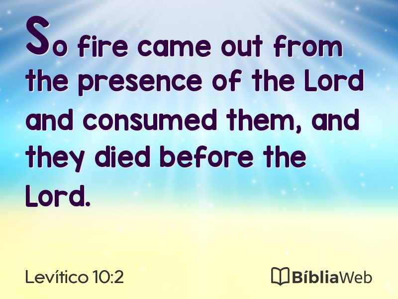 Levítico 10:2 em imagem para compartilhar