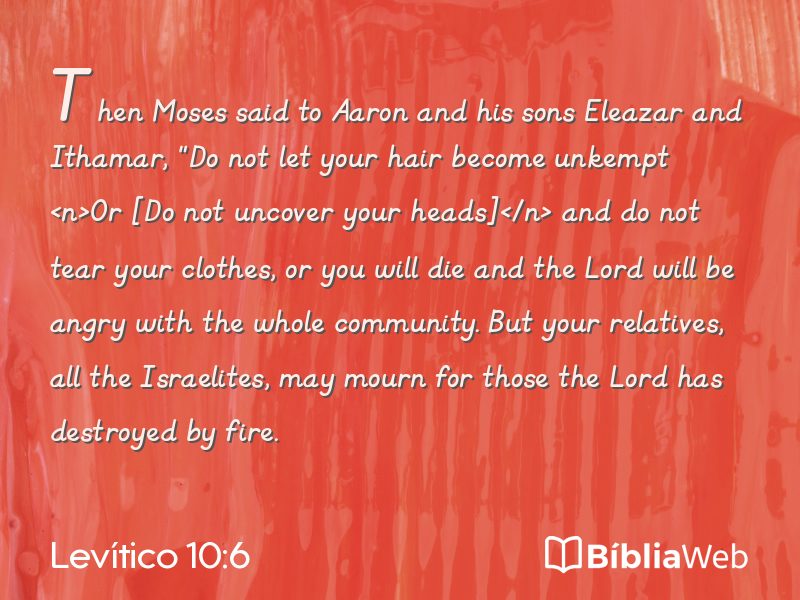 Levítico 10:6 em imagem para compartilhar