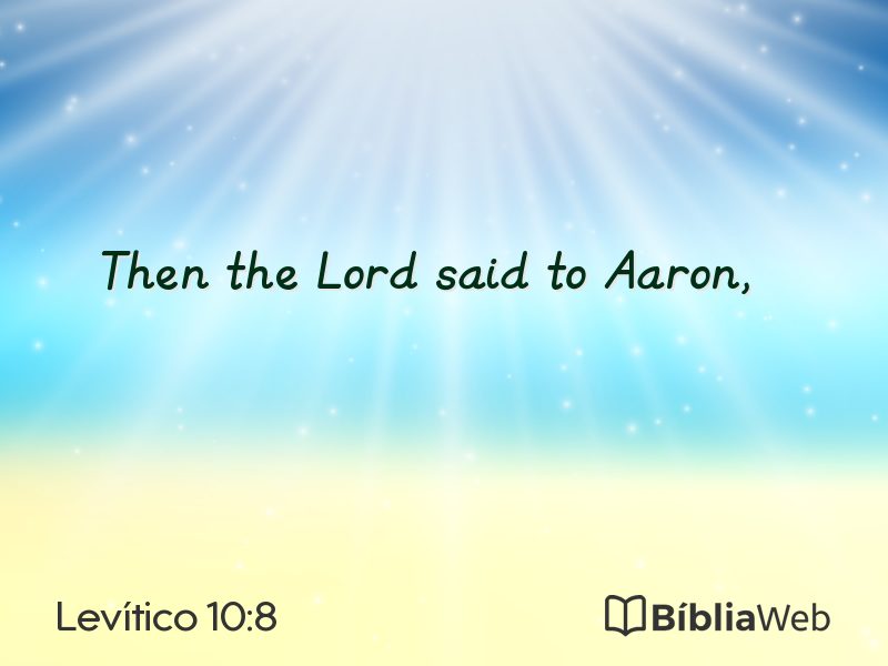 Levítico 10:8 em imagem para compartilhar