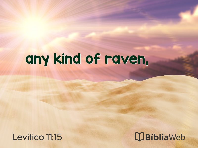 Levítico 11:15 em imagem para compartilhar