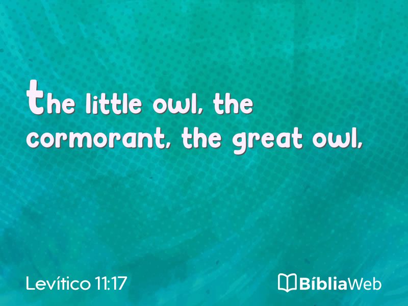 Levítico 11:17 em imagem para compartilhar