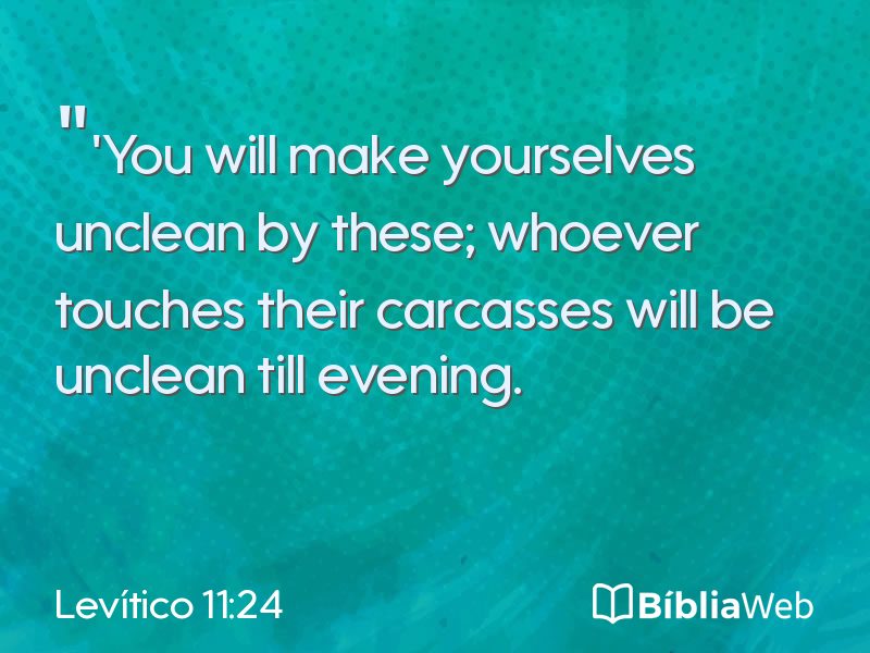 Levítico 11:24 em imagem para compartilhar