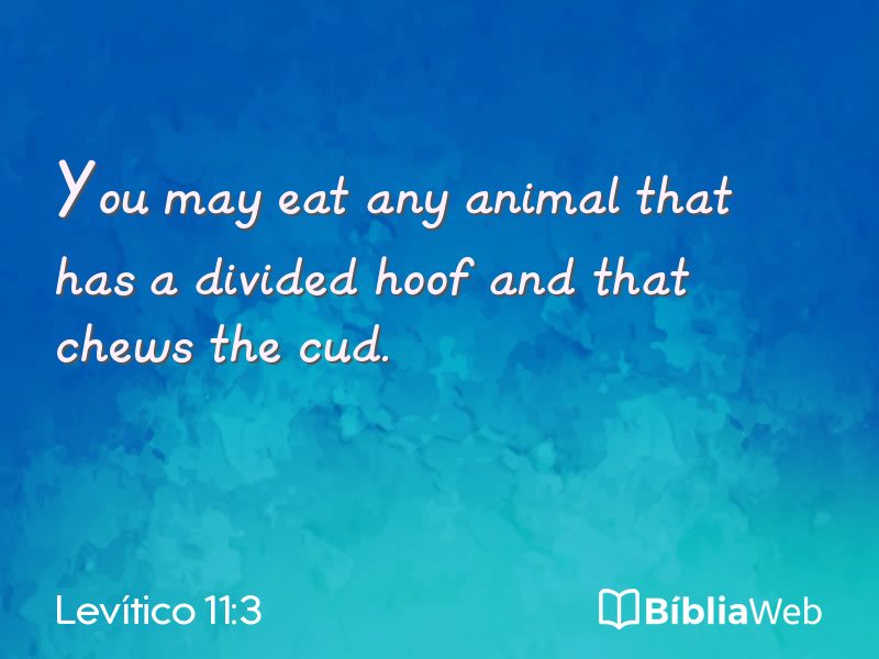 Levítico 11:3 em imagem para compartilhar