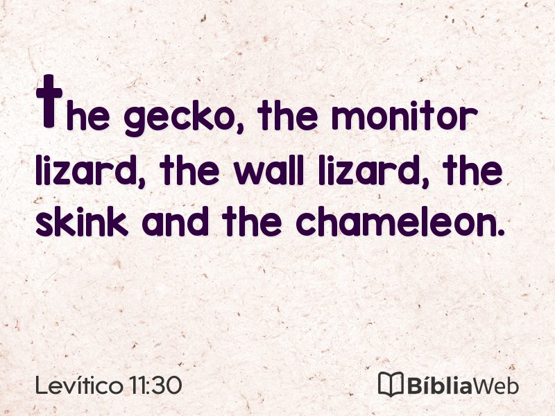 Levítico 11:30 em imagem para compartilhar