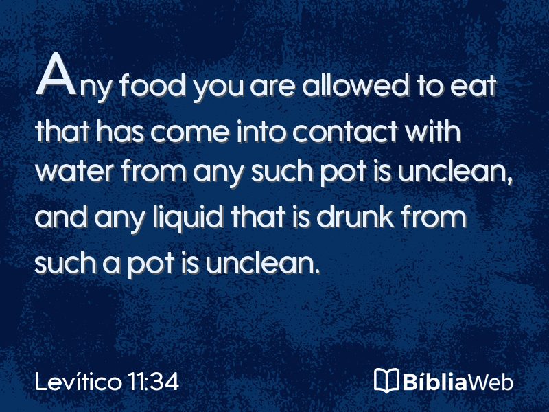 Levítico 11:34 em imagem para compartilhar