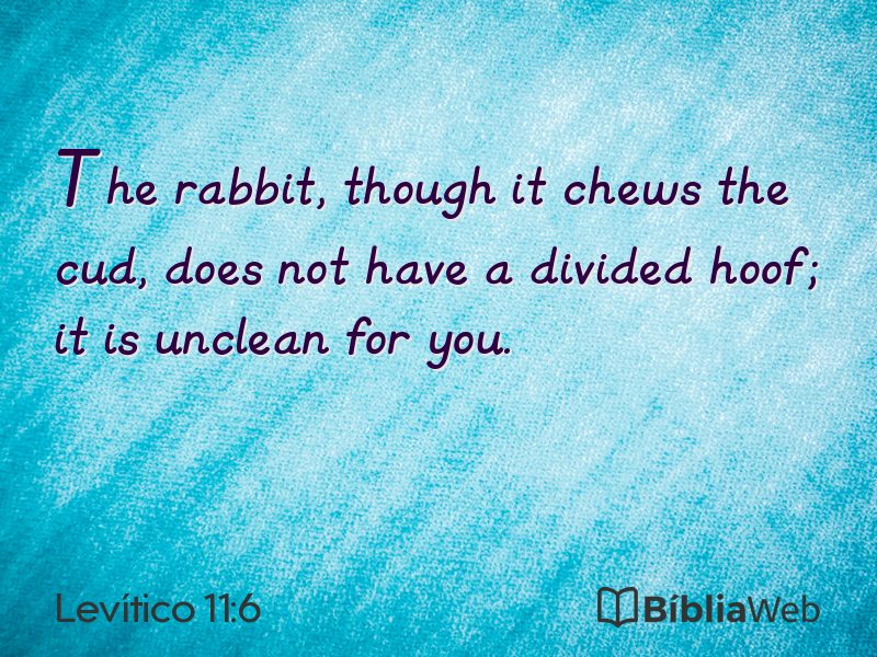 Levítico 11:6 em imagem para compartilhar