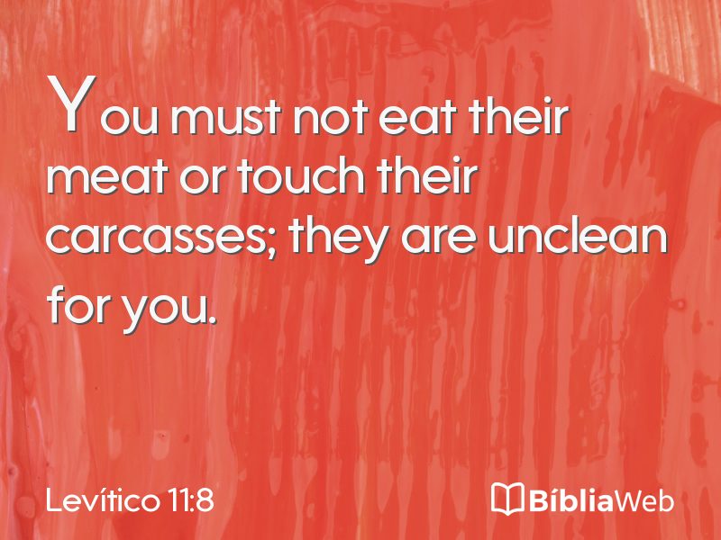 Levítico 11:8 em imagem para compartilhar