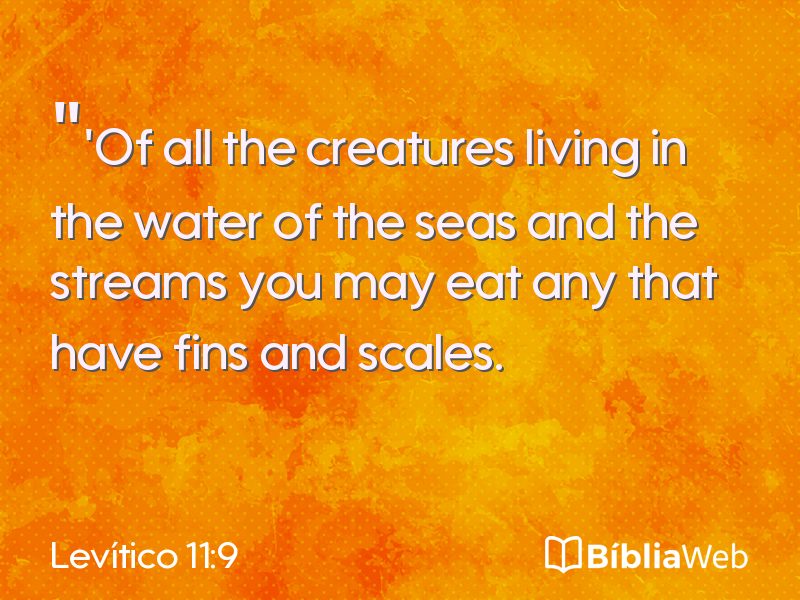 Levítico 11:9 em imagem para compartilhar