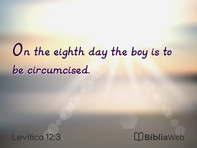 Levítico 12:3 em imagem para compartilhar