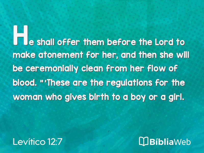 Levítico 12:7 em imagem para compartilhar