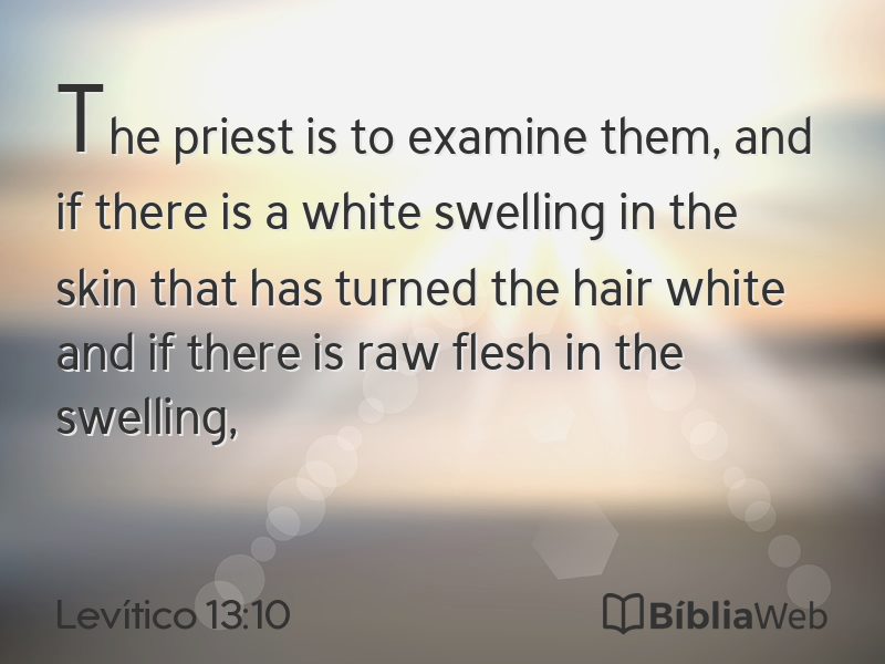 Levítico 13:10 em imagem para compartilhar