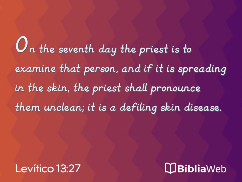 Levítico 13:27 em imagem para compartilhar