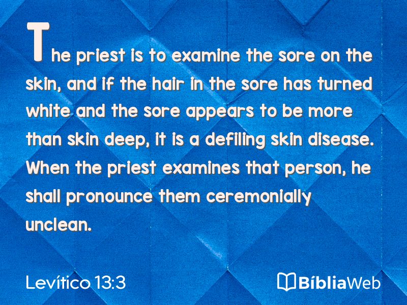 Levítico 13:3 em imagem para compartilhar