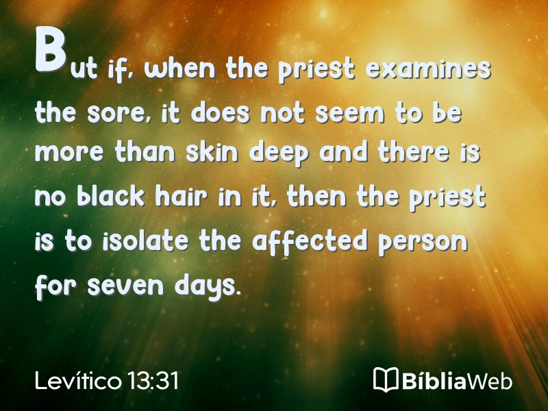 Levítico 13:31 em imagem para compartilhar